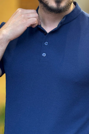 Polo Gola Henley Texturizada M.Artt