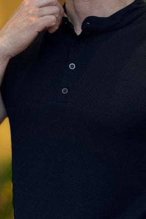 Polo Gola Henley Texturizada M.Artt